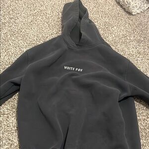 White Fox Black Hoodie